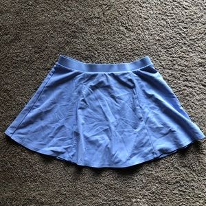 Sky blue flared short skirt